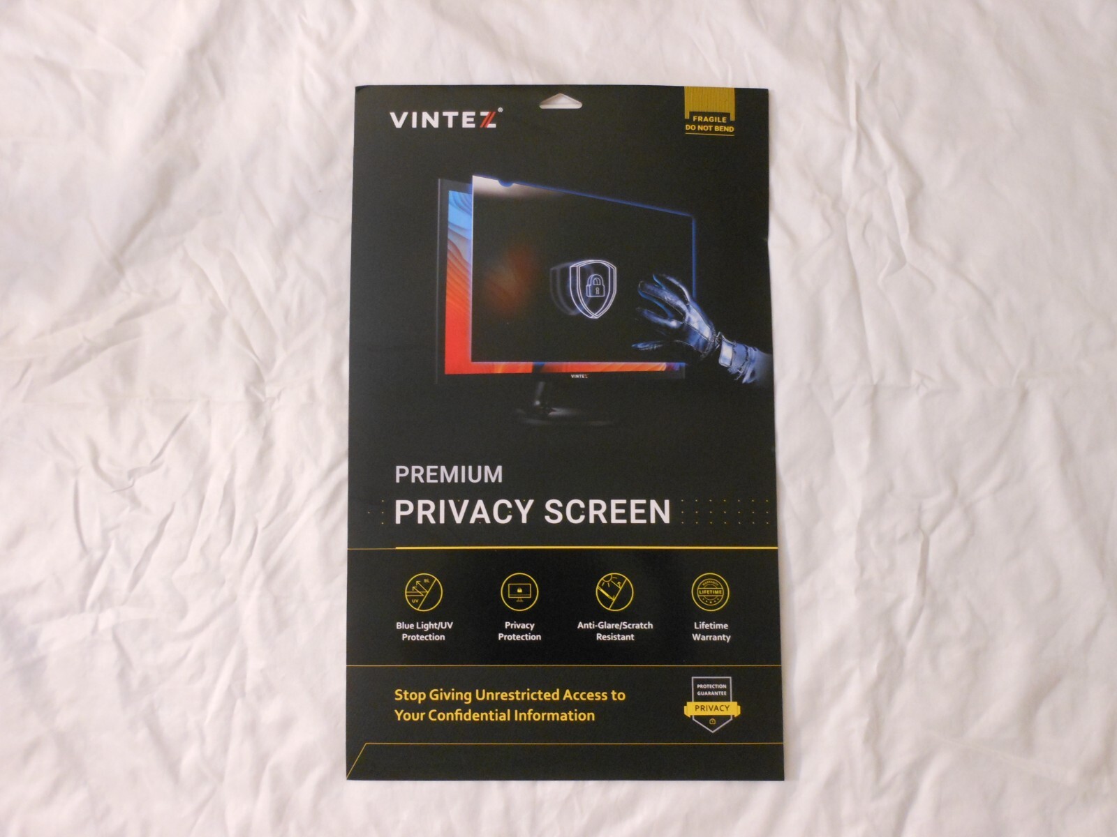 COMPUTER PRIVACY SCREEN FILTER Widescreen Monitor Protector Film 23.8" VINTEZ