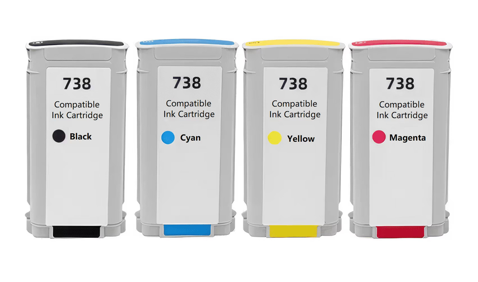 738 Ink Cartridges 4-Pack for DesignJet T850 T950 Printer