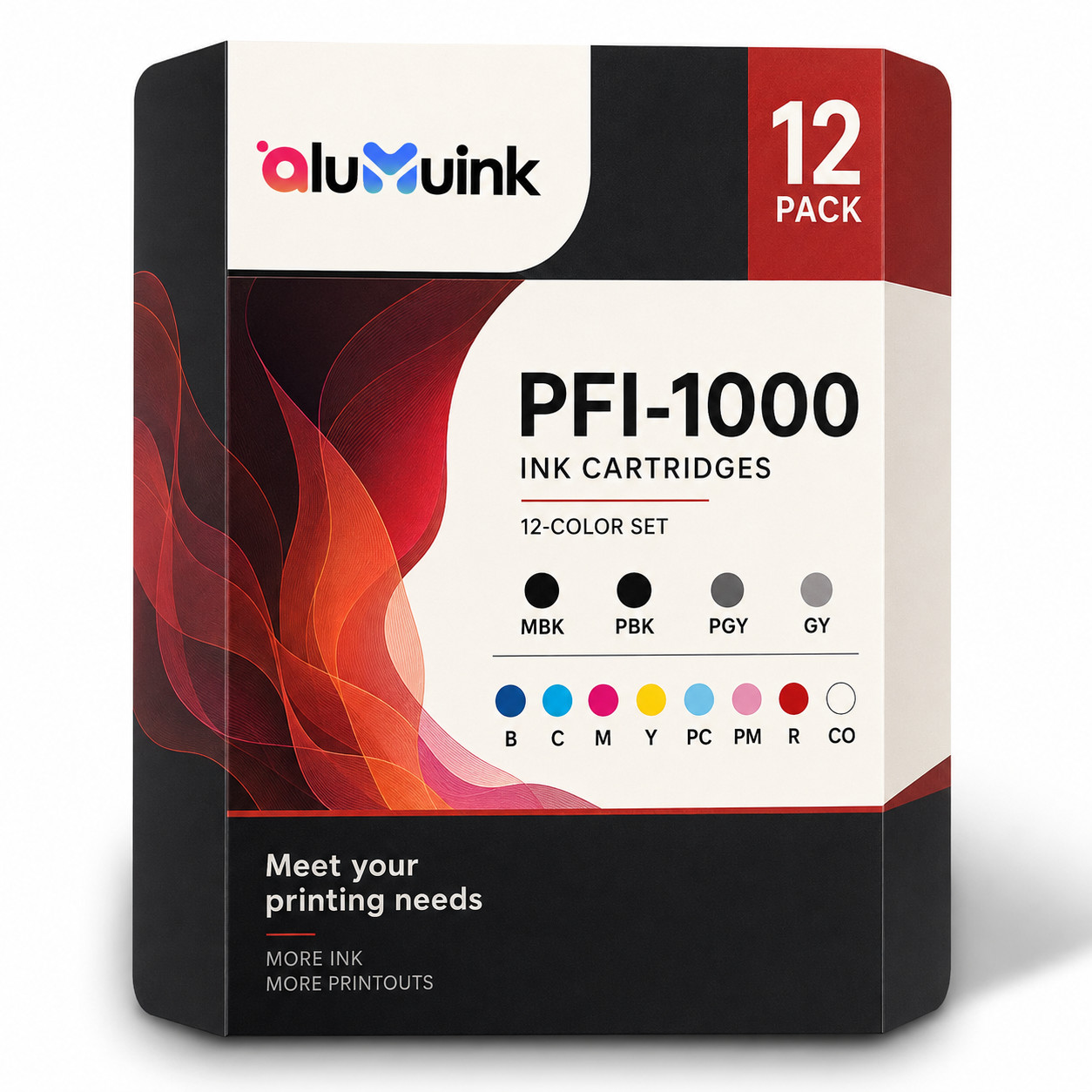 PFI-1000 Ink Cartridge 80ML for imagePROGRAF Pro 1000 (1MBPBPGYGY+1BCMYPCPMRCO)