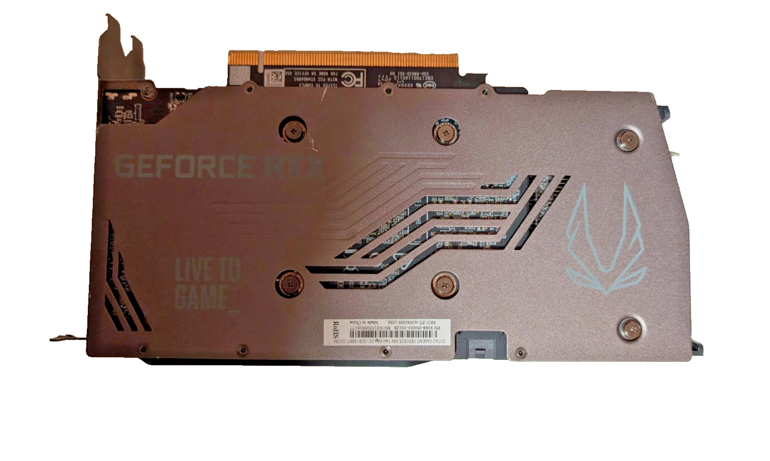 (PARTS/REPAIR ) Zotac GeForce RTX3060 graphic card RTX3060 12G DDR6 non-working