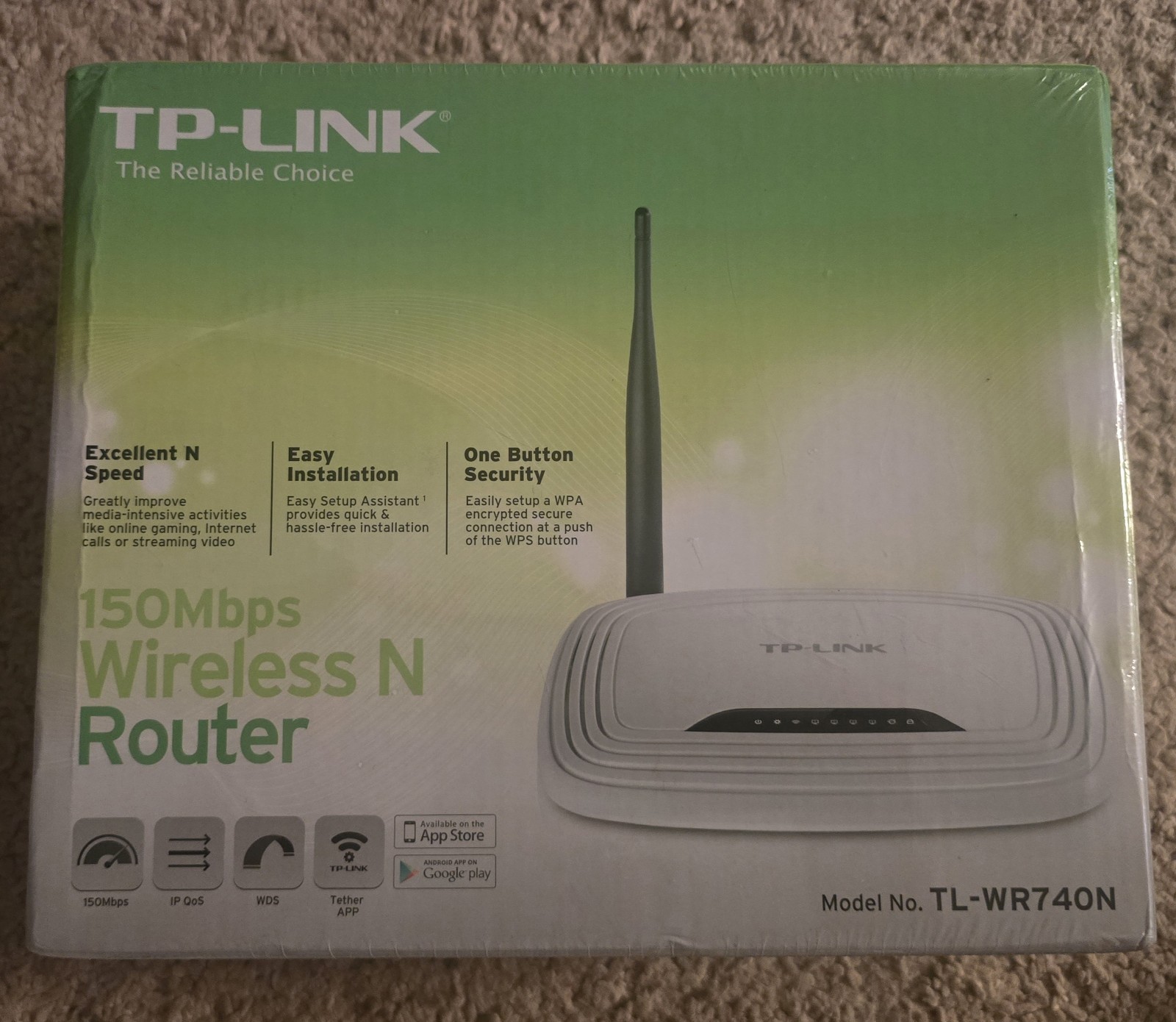 TP-Link 150Mbps Wireless N Router New Sealed Tl-WR74ON