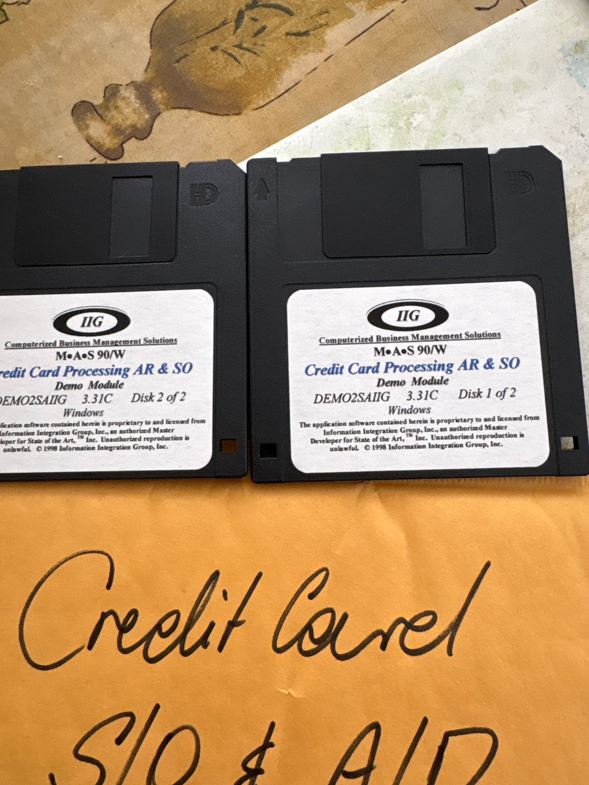 VINTAGE New & Unused MAS90 3.31 Credit Card Processing AR & SO