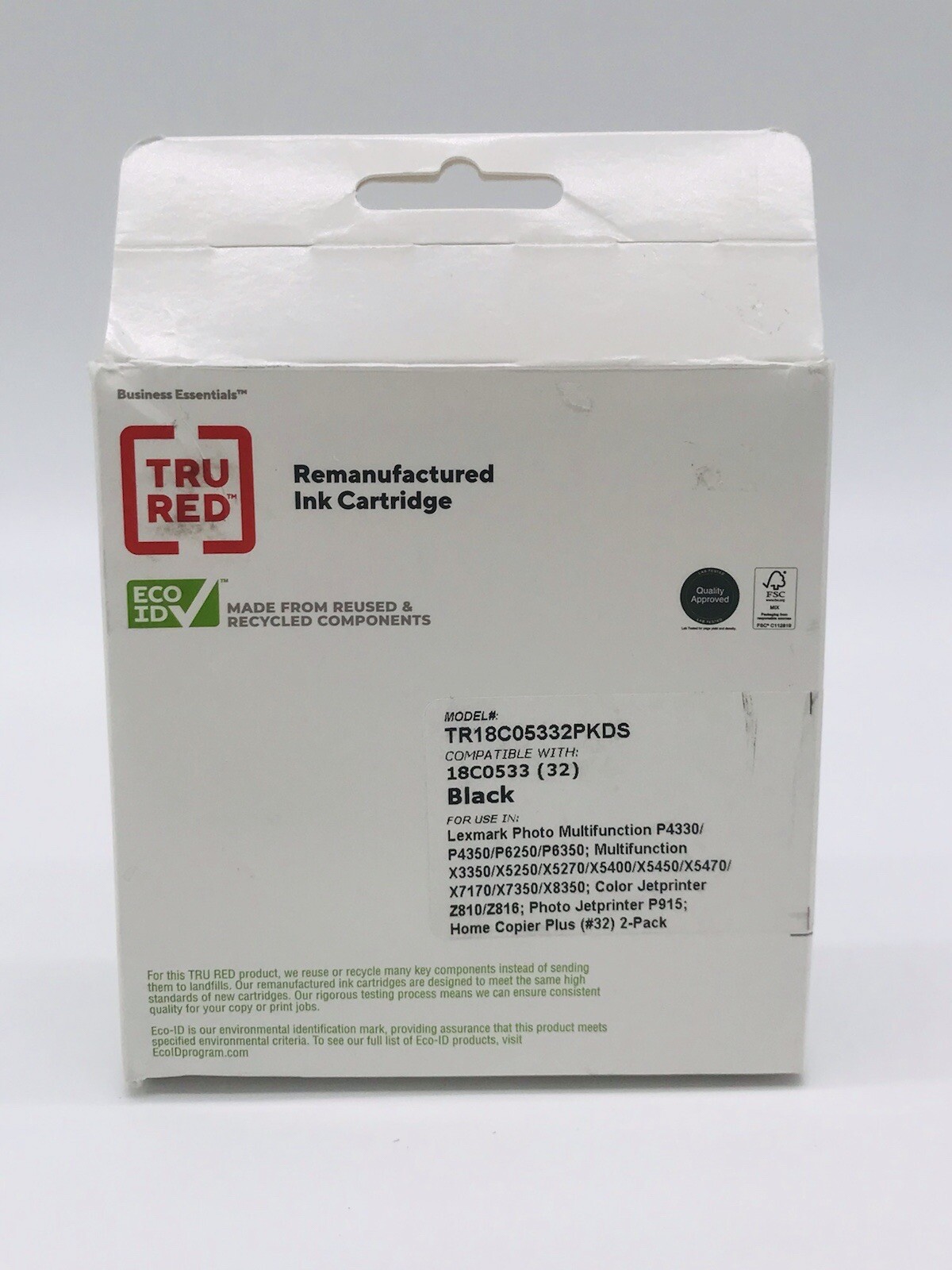 TRU RED Black Ink Cartridge Model TR18C05332PKDS -08-11-20 InUSA