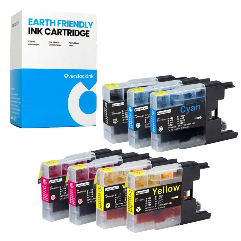 OSI Compatible 7-Pack LC75 Ink Cartridges fits Brother DCP J525W J725DW J925DW