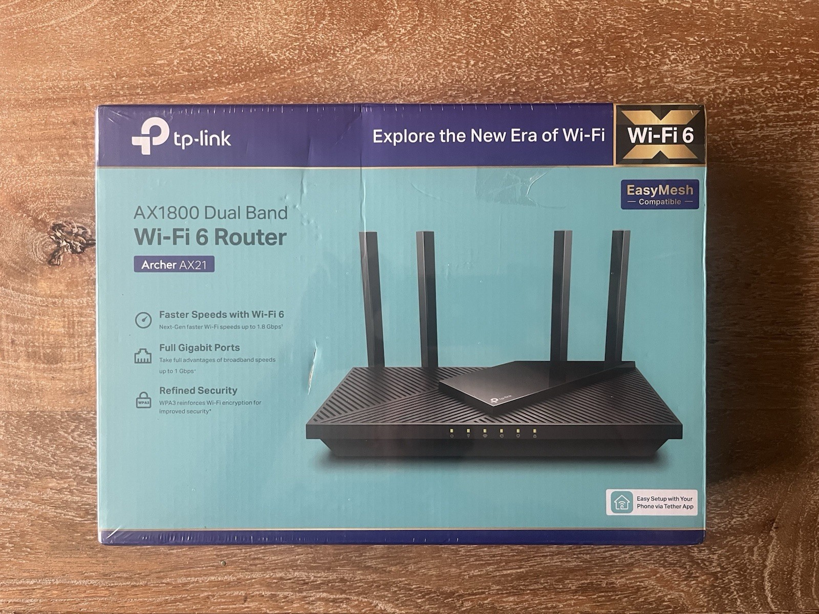 TP-Link WiFi 6 Router AX1800 (Archer AX21) NEW SEALED