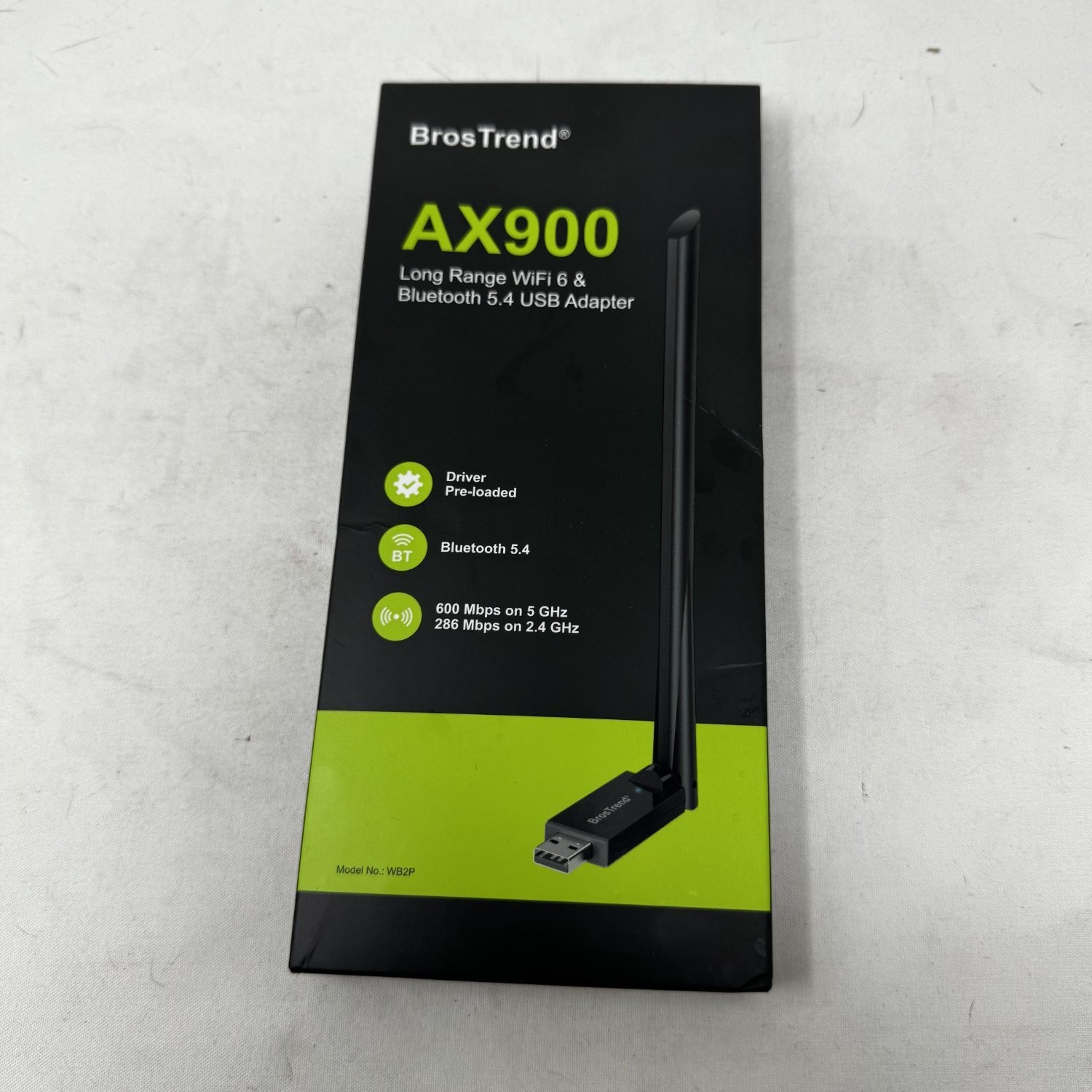 Bros Trend AX900 WB2P USB WiFi Bluetooth Adapter Black 6 (802.11ax/ac/n/g/b)