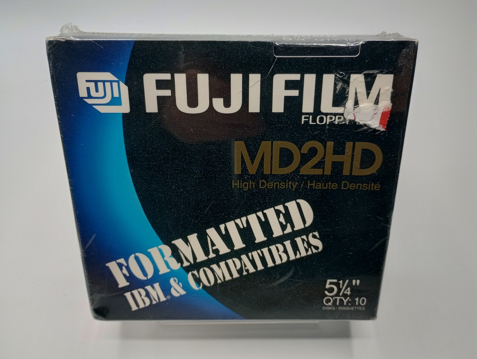 NEW SEALED Fuji Film Floppy Disk MD2HD 10-Pack 5.25" PC/IBM & Compatibles
