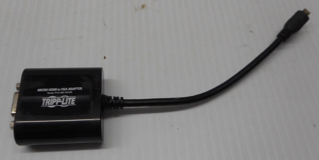 Tripp-Lite Micro HDMI M To VGA Adapter Black 9" Model P131-06N-Micro