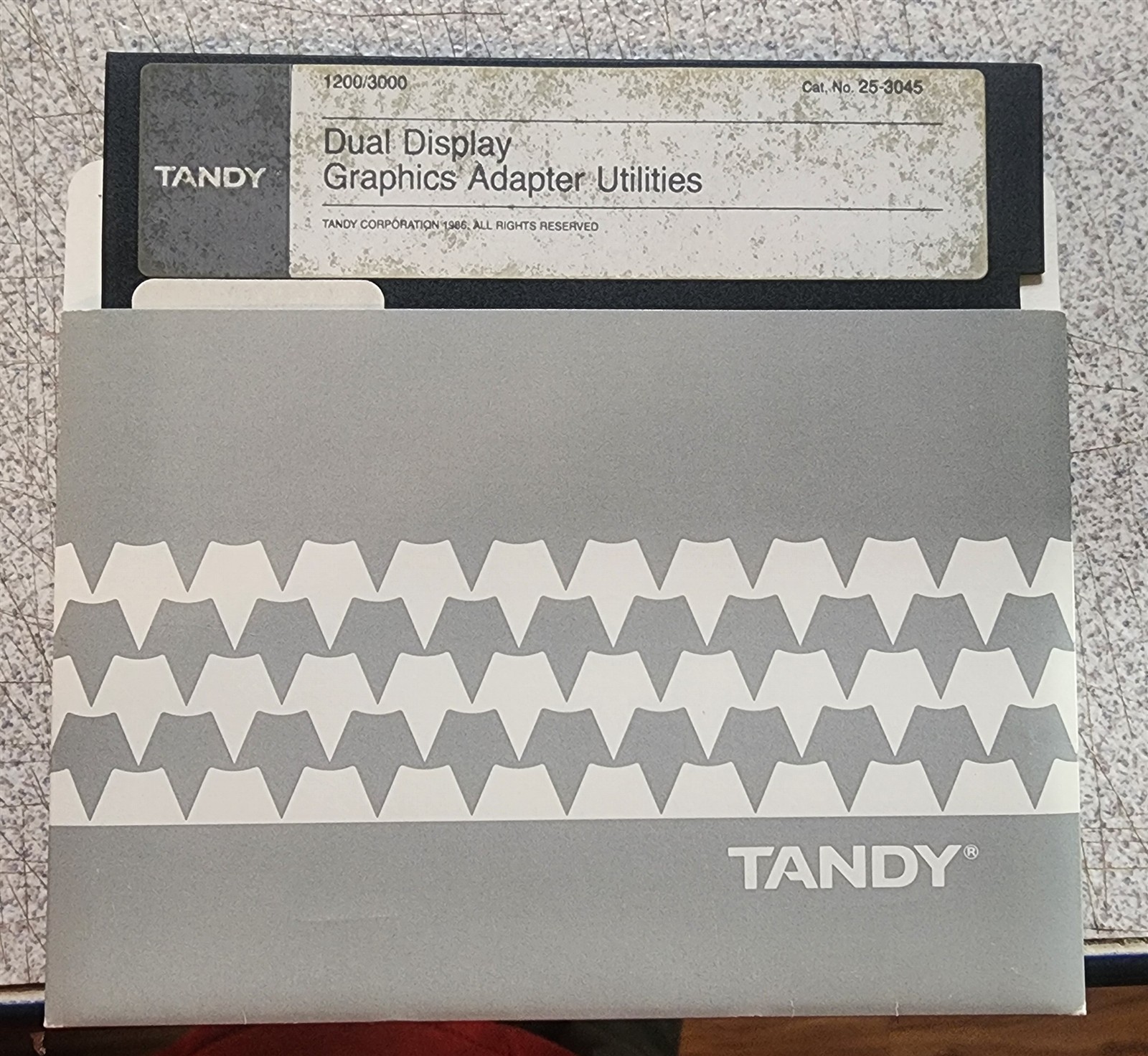 Vintage Tandy Computer Dual Display Graphics Adapter Utilities Floppy Disk v1.0
