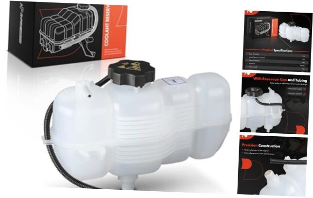 Engine Coolant Overflow Recovery Reservoir Tank - Cap & Hose - Compatible