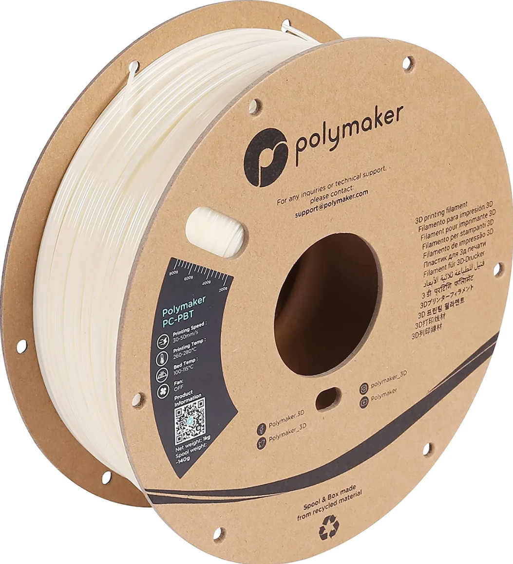 NEW Polymaker PC-PBT Blend 3D Printer Filament PC05004 2.85mm Natural 1kg
