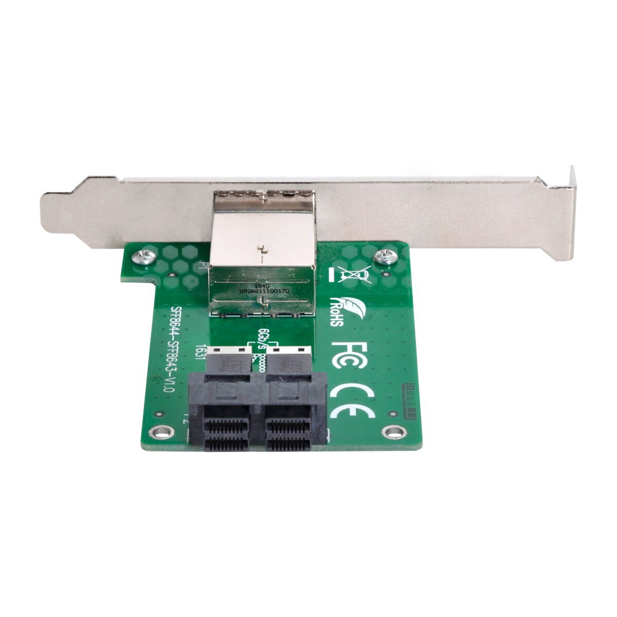 Cablecy Dual Mini SAS HD SFF-8644 Internal SAS HD SFF-8643 PCBA Female Adapter