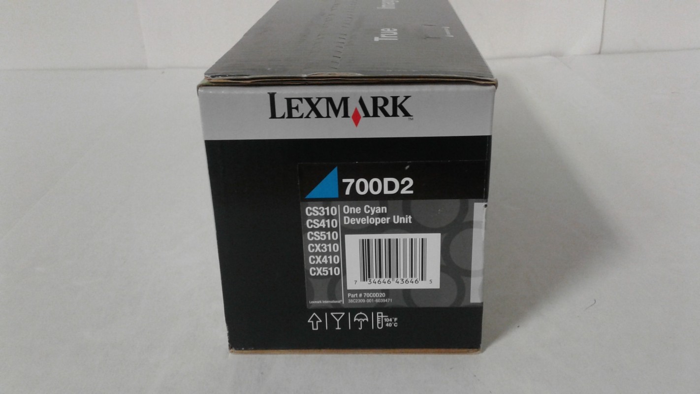 Lexmark 70C0D20 Developer Unit 700D2 Developer, Cyan for Lexmark XC-2132