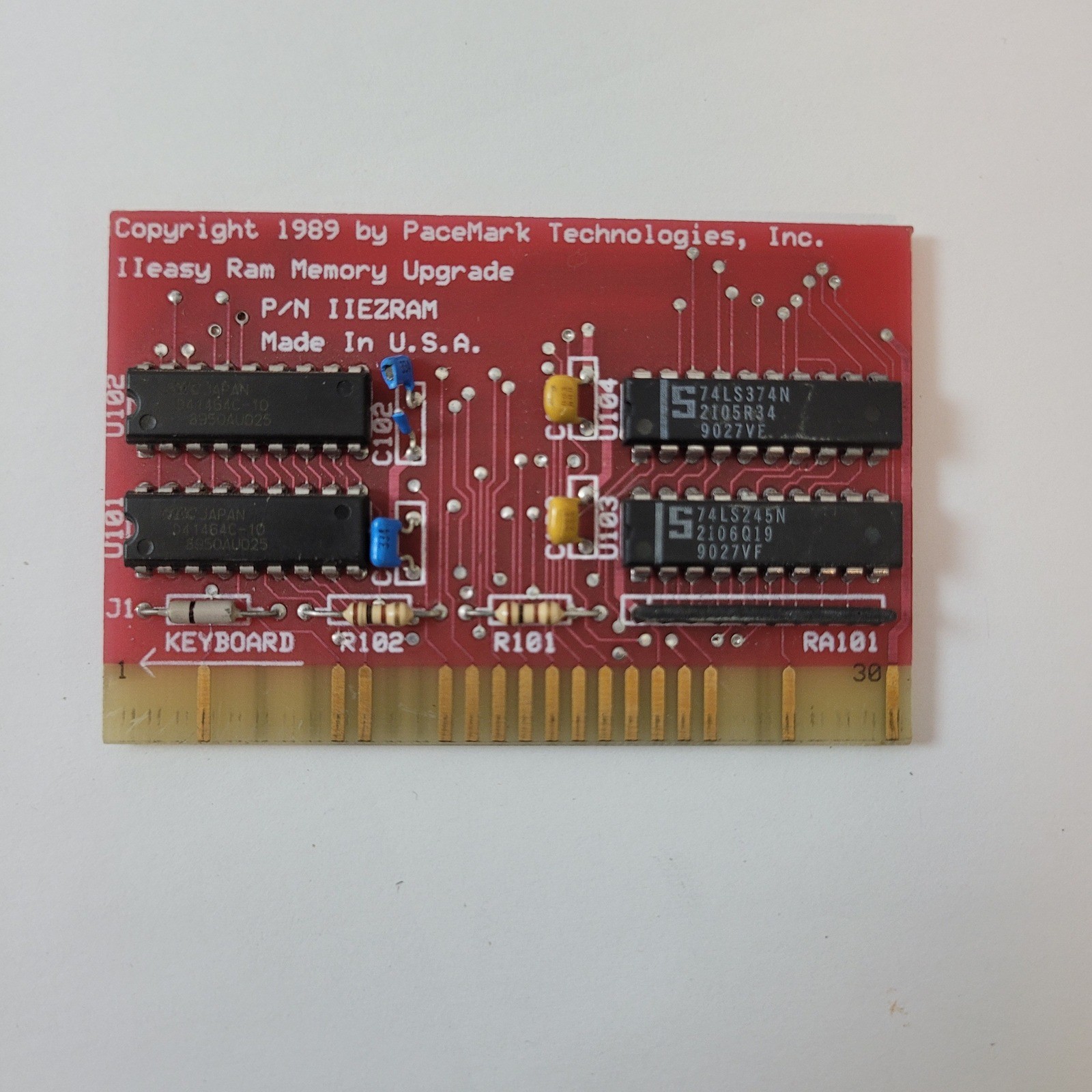 Pacemark IIEZRAM-64K Apple IIe Memory Upgrade Card 1989 Vintage RAM Expansion