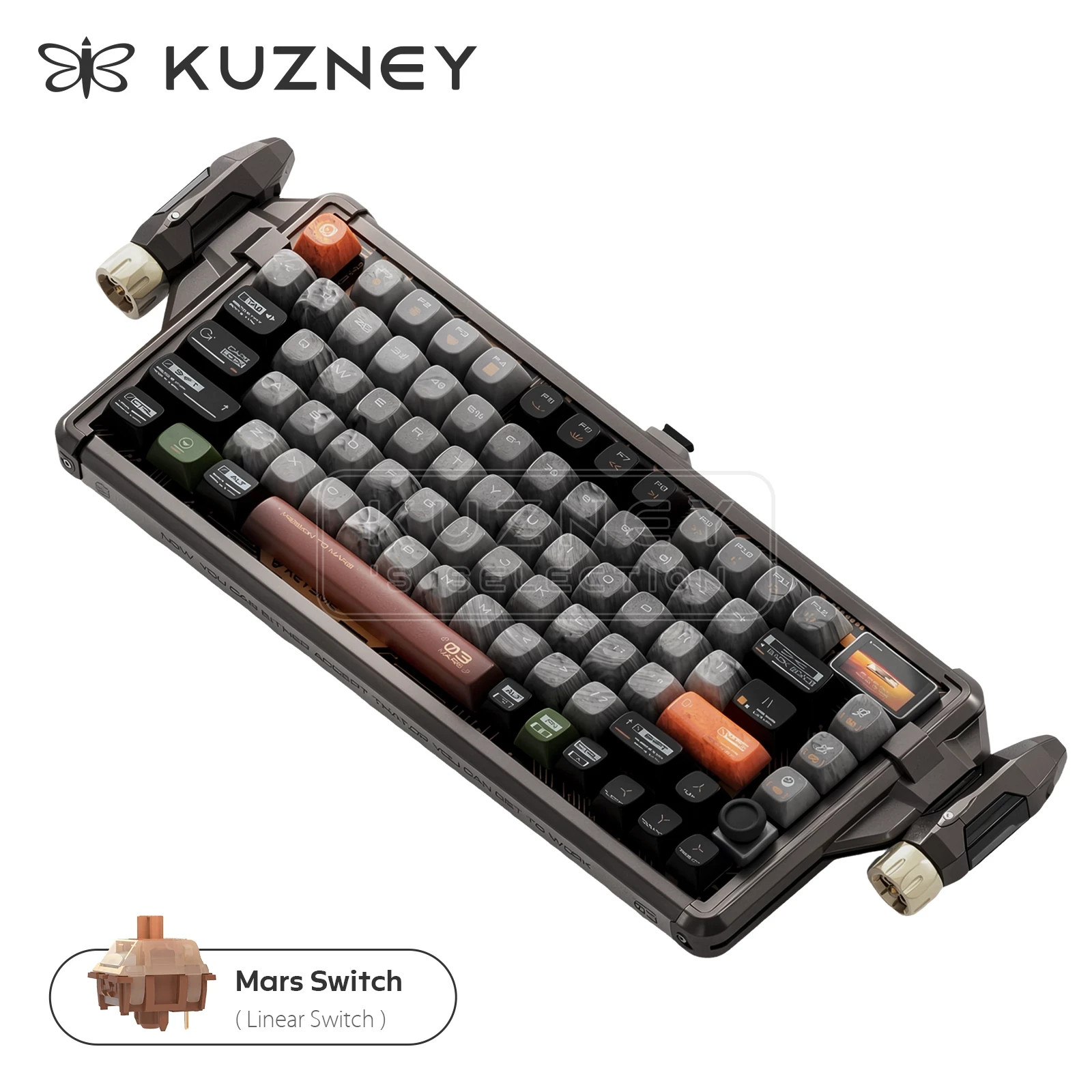 KEYSME Mars 03 Wireless Mechanical Keyboard Hot Swap PBT Keycaps Rockets