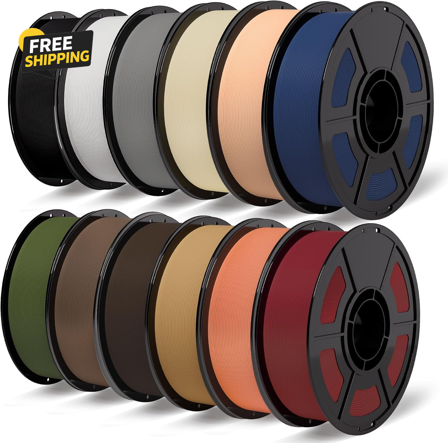 12KG Matte PLA Filament Bundle Multicolor Bulk for Bambu Lab