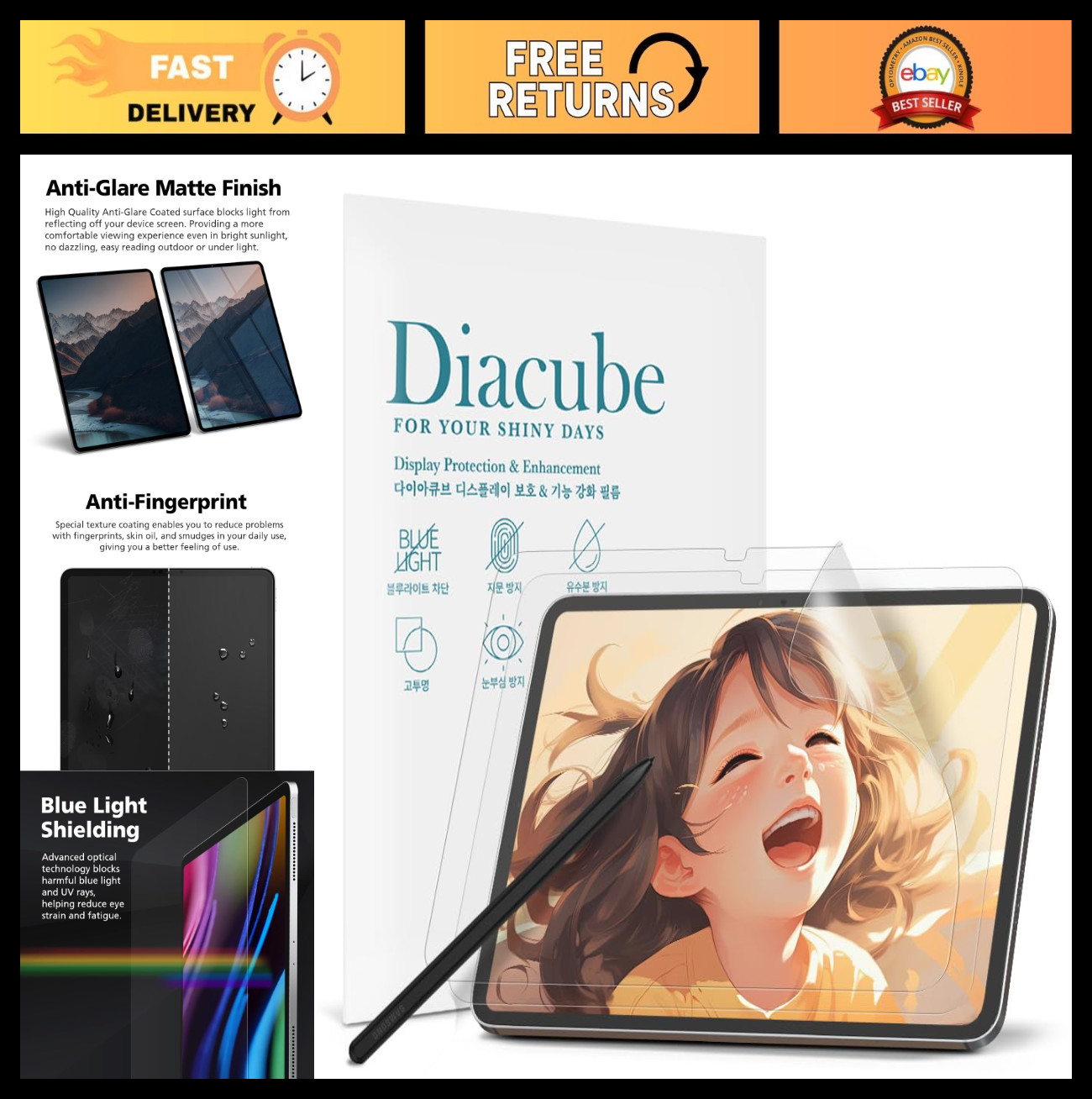 [2 Pack Paperfeel Screen Protector For Samsung Galaxy Tab S10 FE Plus 13.1 inch