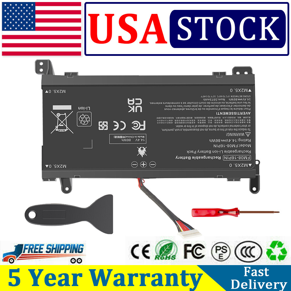 For HP FM08 16 Pin Battery 922977-855, 922753-421, HSTNN-LB8B 14.4V 86Wh + Tools
