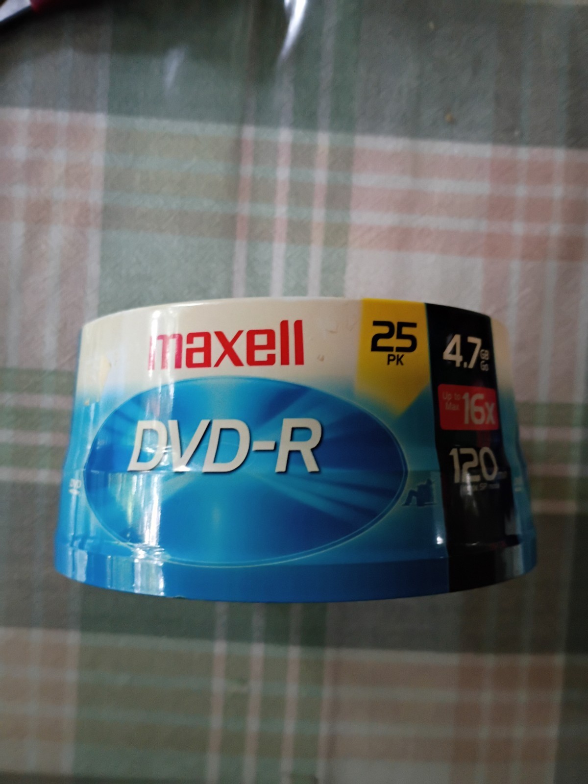 Maxell DVD-R 25 Pack Recordable Discs 4.7gb 16x120 Min Spindle NEW Sealed