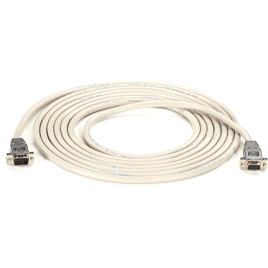 Black Box - Null modem cable - DB-9 (M) to DB-9 (F) - 10 ft Gray EYN257T-0010-MF