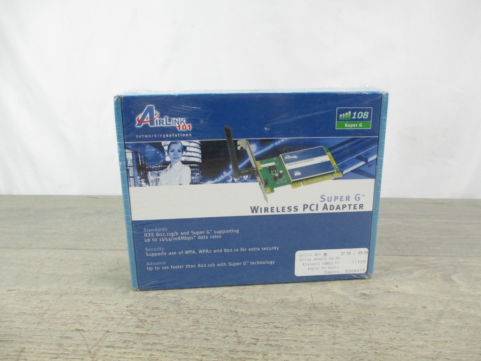 Airlink101 AWLH4130 Super G Wireless PCI Adapter - NIB - Brand New, Sealed