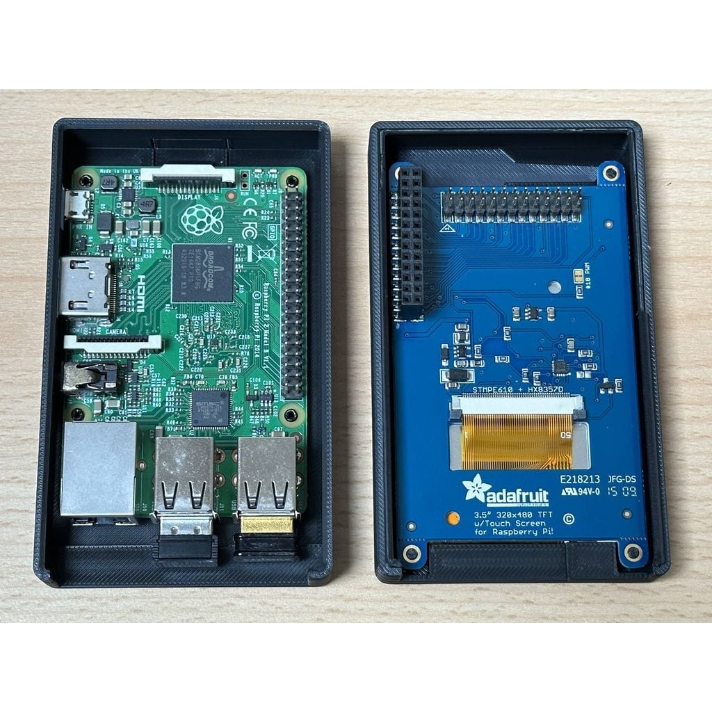 PiMac case for Raspberry Pi 2 and PiTFT 3.5 Touch Screen 3D-Printed