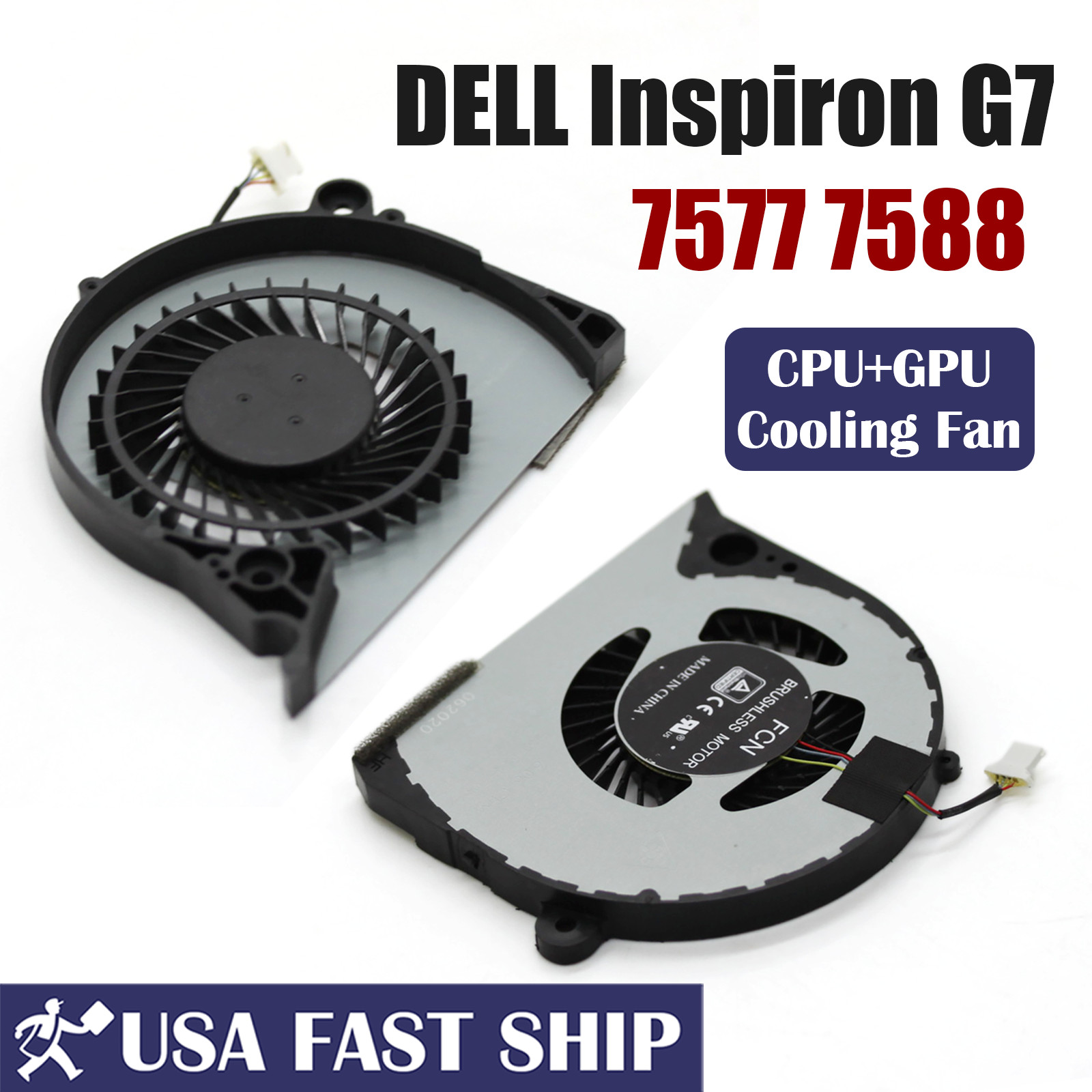 FCN CPU + GPU Cooling Fan For DELL Inspiron 15 G7 15-7000 7577 7588 G5-5587 P72F