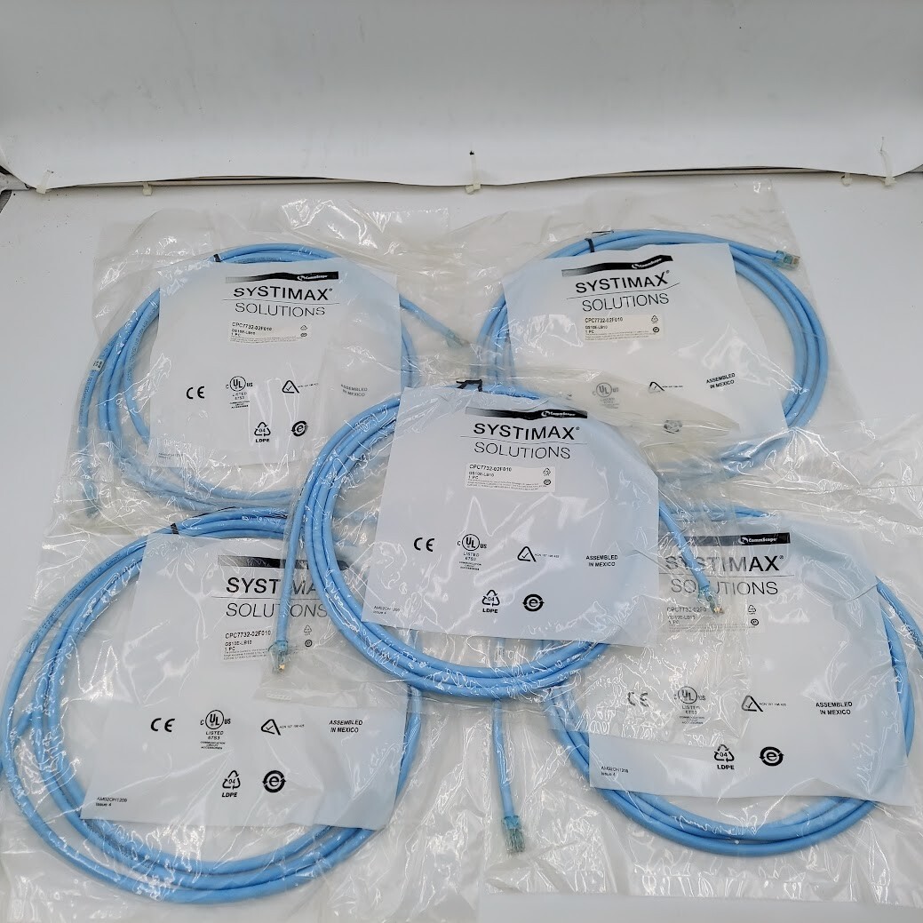 LOT OF 5 COMMSCOPE SYSTIMAX GS10E-LB MODULAT PATCH CORDS
