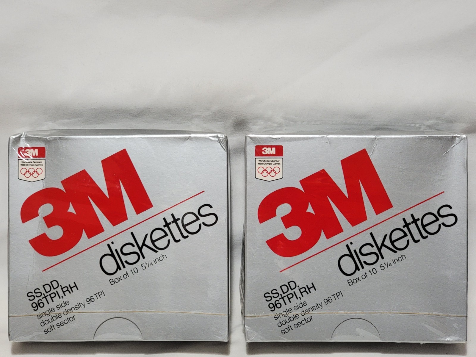 New (Read) 3M 5 1/4" Computer Floppy Disks - 2 Boxes of 10 SS DD 96TPI RH 5.25"
