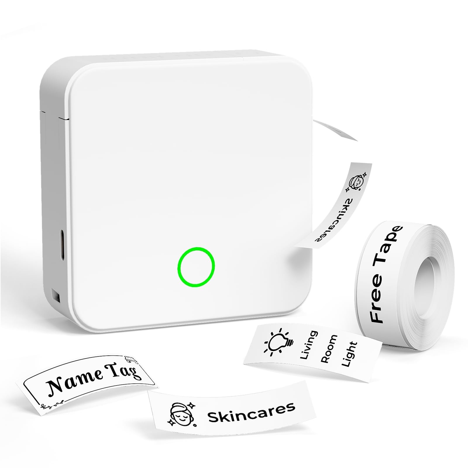 Portable Thermal Label Maker Waterproof Sticker Printer with Multiple Templates