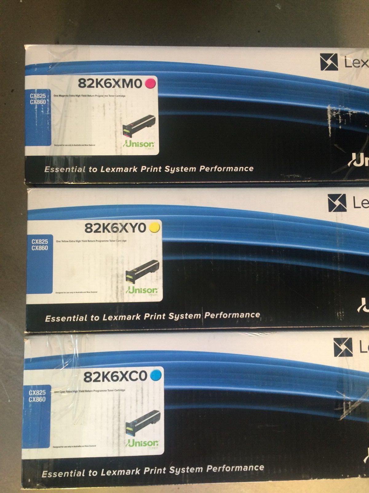 Genuine Lexmark SET OF THREE EXTRA HIGH YIELD COLORS 82K6XC0 + 82K6XY0 + 82K6XM0