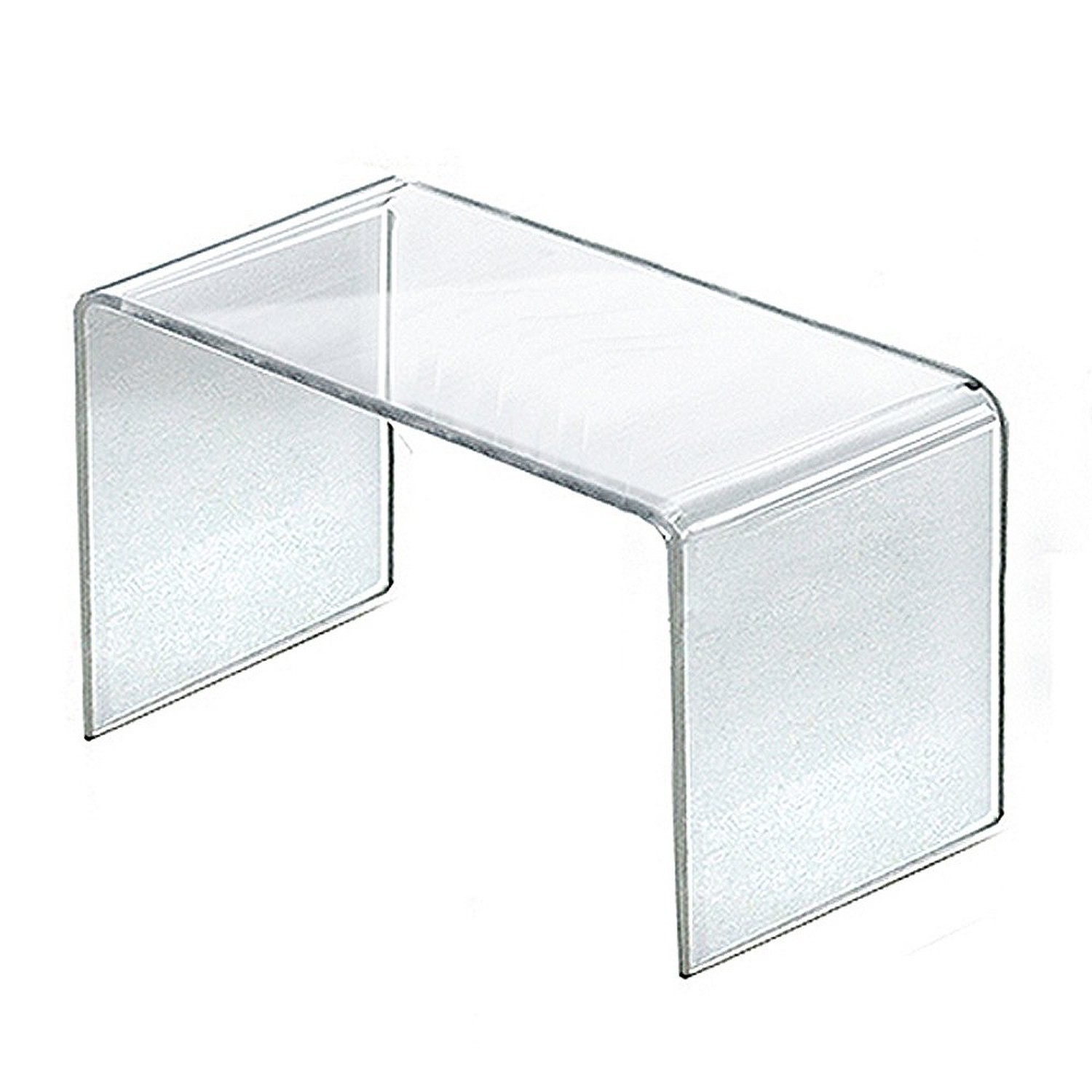 Azar Displays 515336 8" W x 4" D x 4.5" H Acrylic Riser (4 Pack) 8 X 4.5