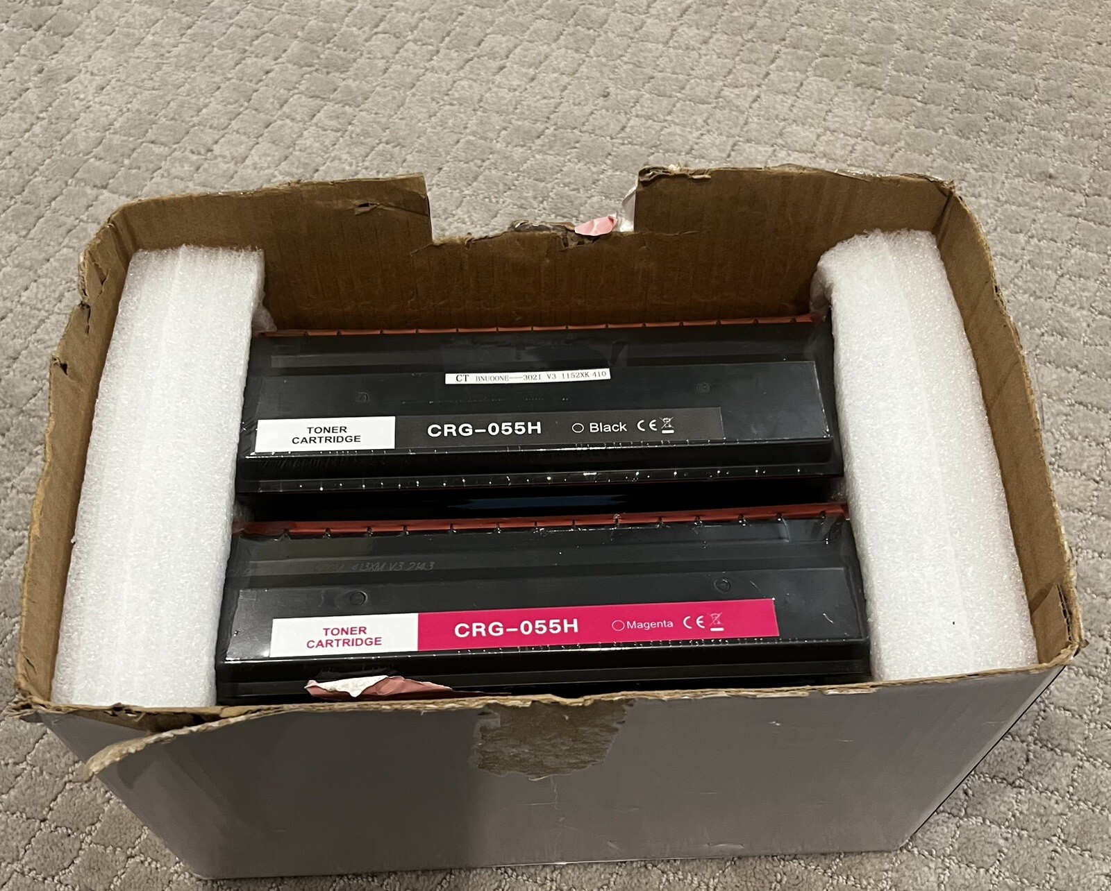 Set Of 4 Ink Toner Cartridges: Magenta & Cyan, Black, & Yellow