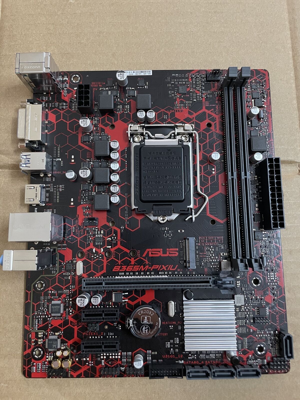 FOR ASUS B365M-PIXIU DDR4*2 Socket 1151 32GB Intel mATX Motherboard Test OK