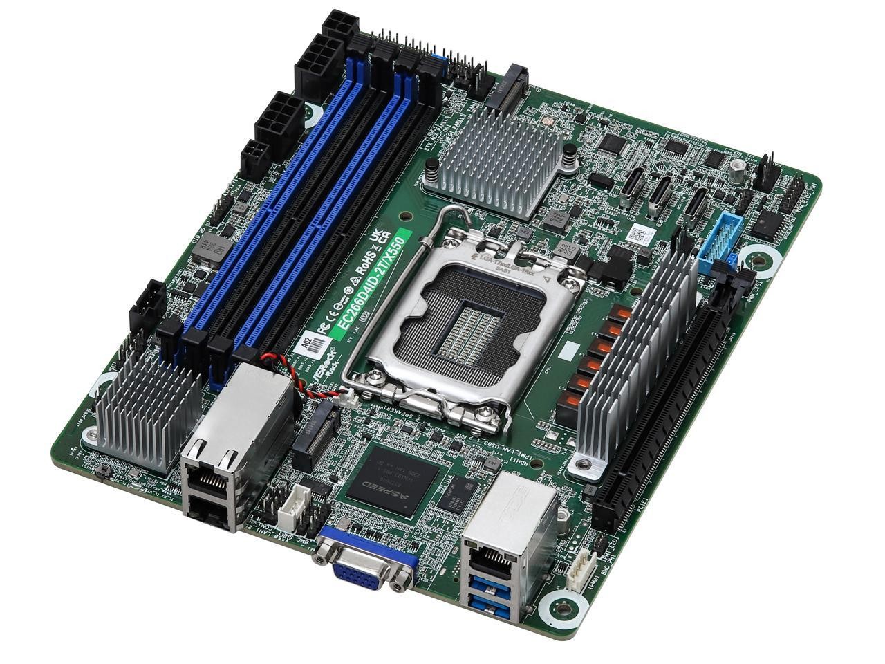 ASRock Rack EC266D4ID-2T/X550 Deep mini-ITX Server Motherboard
