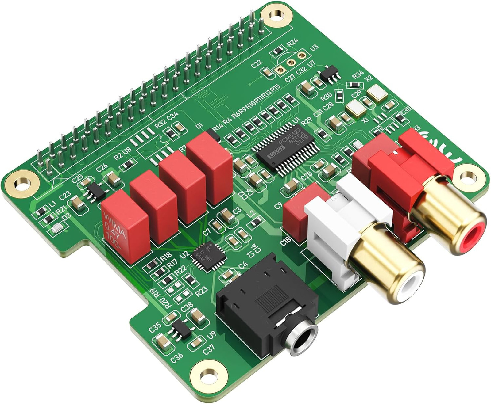 HiFi DAC HAT for Raspberry Pi 4 3B Plus Zero PCM5122 384kHz 32bit Audio Card