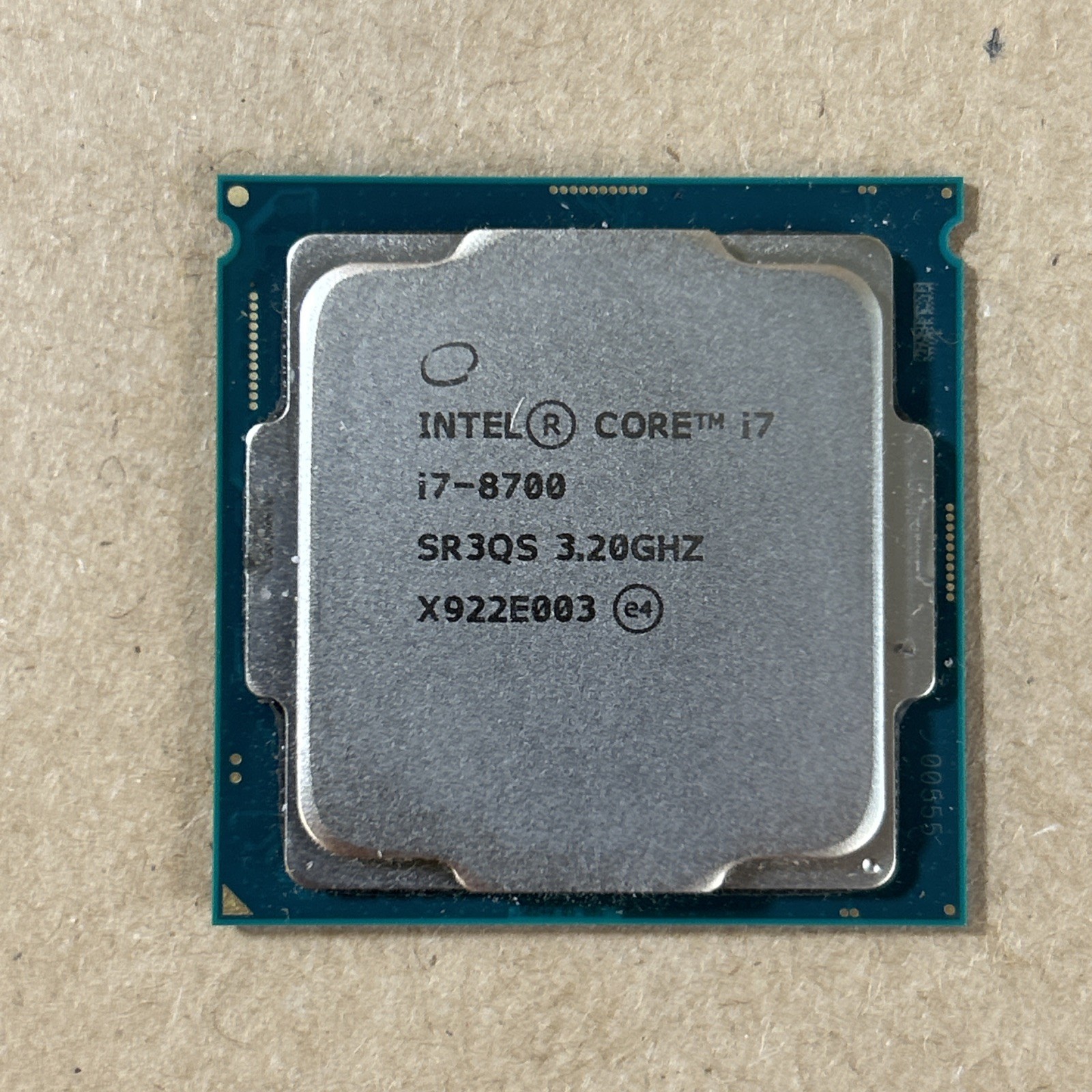 Intel Core i7-8700 Processor (3.2 GHz, 6 Cores, LGA 1151) - SR3QS