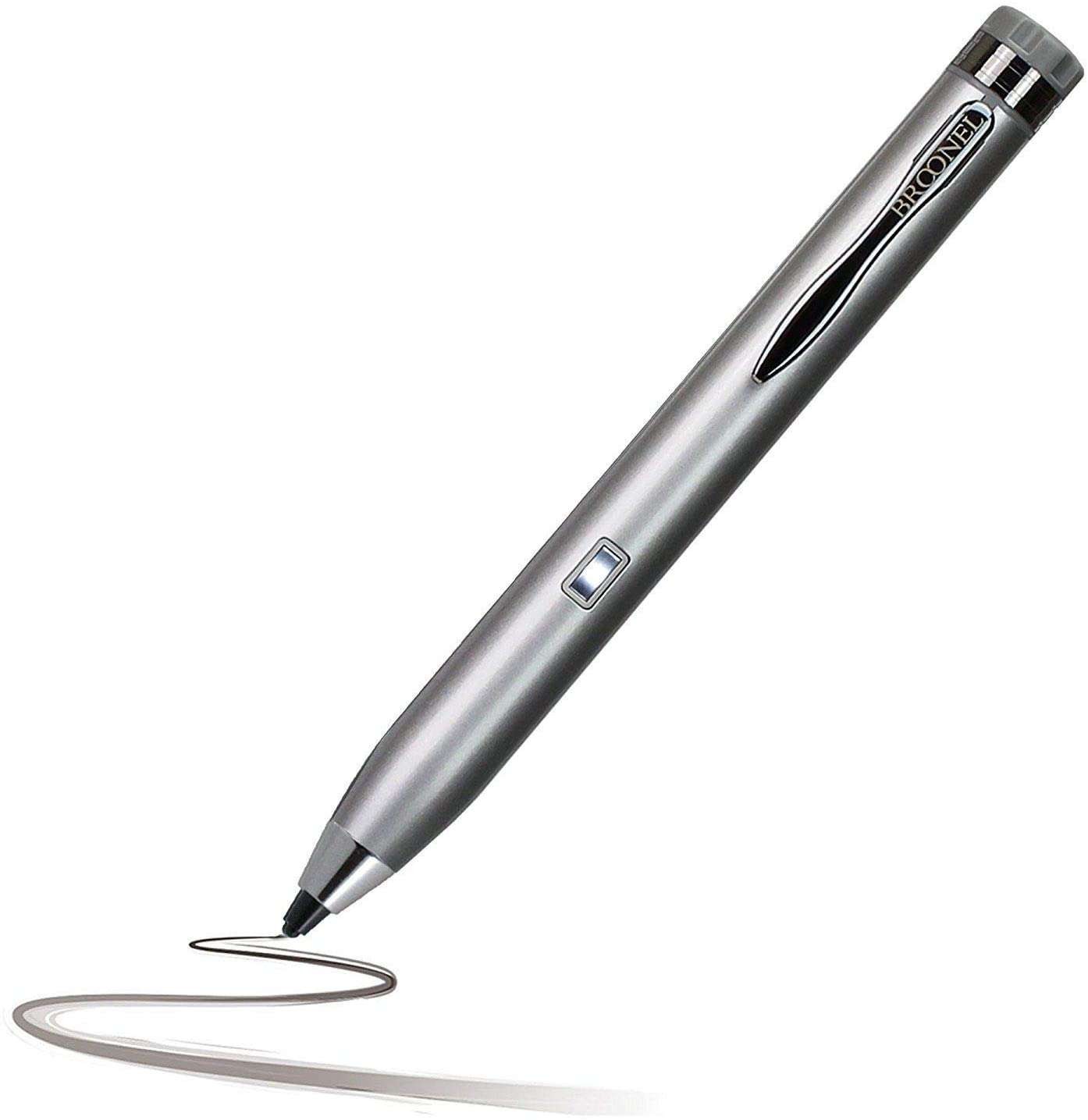 Broonel Silver Fine Point Digital Active Stylus For TCL NXTPAPER 14 14.3" Tablet