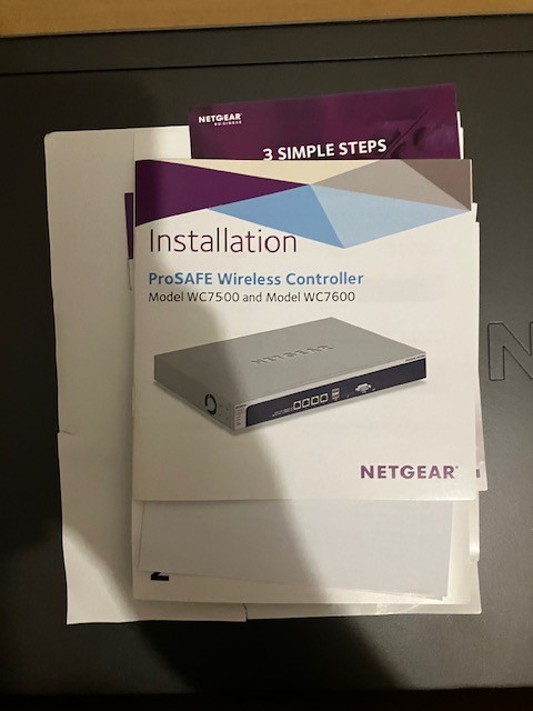Netgear ProSafe WC7600-20000S Wireless Controller with Paperwork and Cables