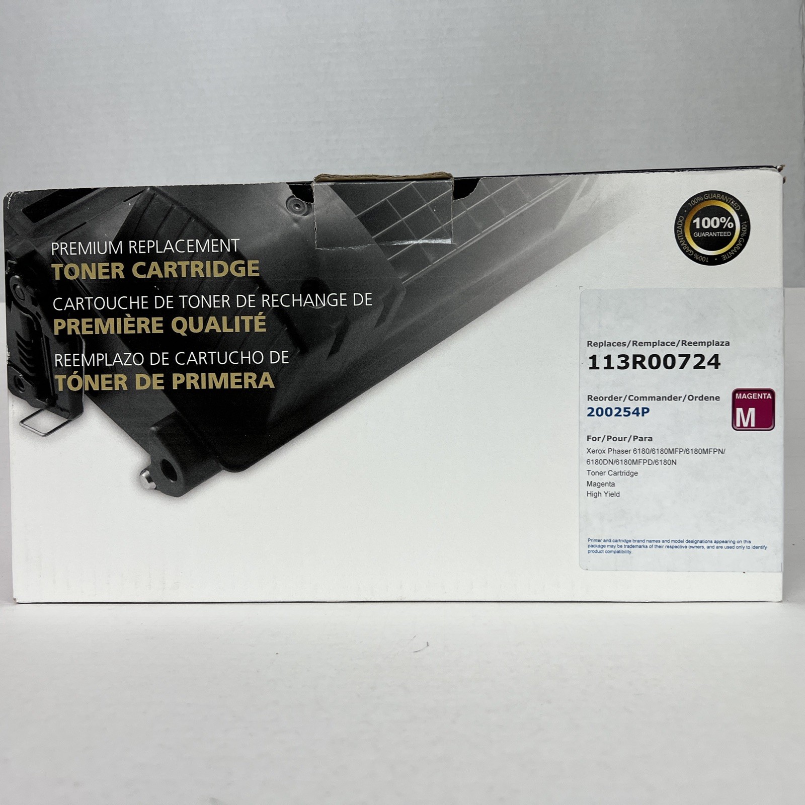 Premium Replacement Toner Cartridge Magenta Replaces Xerox 113R00724 Phaser 6180
