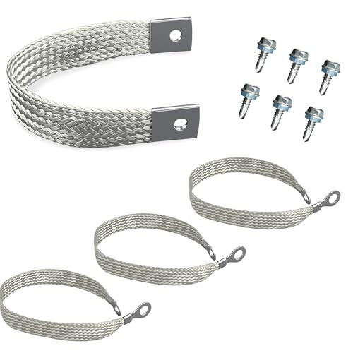 4 Pcs 40140 Engine Braided Ground Strap Starter Chasis Body Frame Grounding