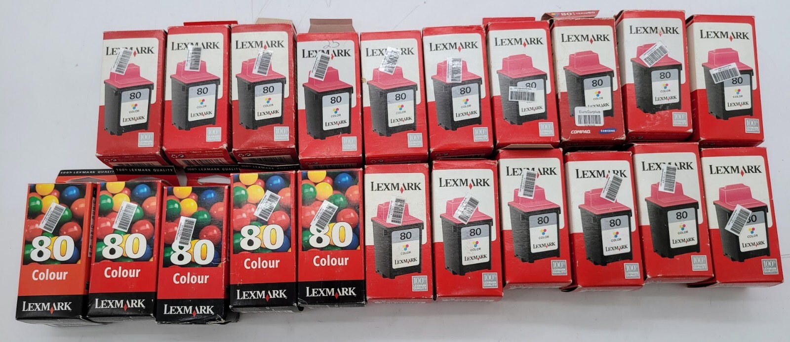 LOT OF 21 LEXMARK COLOR 80 /12A1980