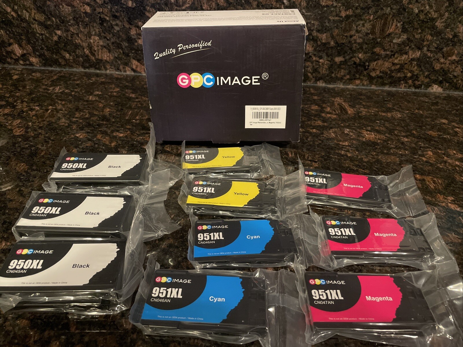 GPC Image Ink Cartridge - 950XL 951XL / 7 Pack use with Hp Officejet Series new