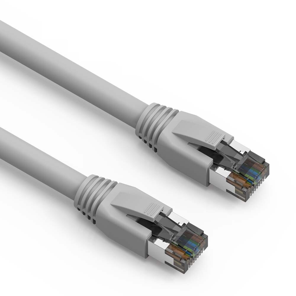 Fuji Labs Cat8 S/FTP Ethernet Network Cable 2GHz 40G (Cat 8, Grey)