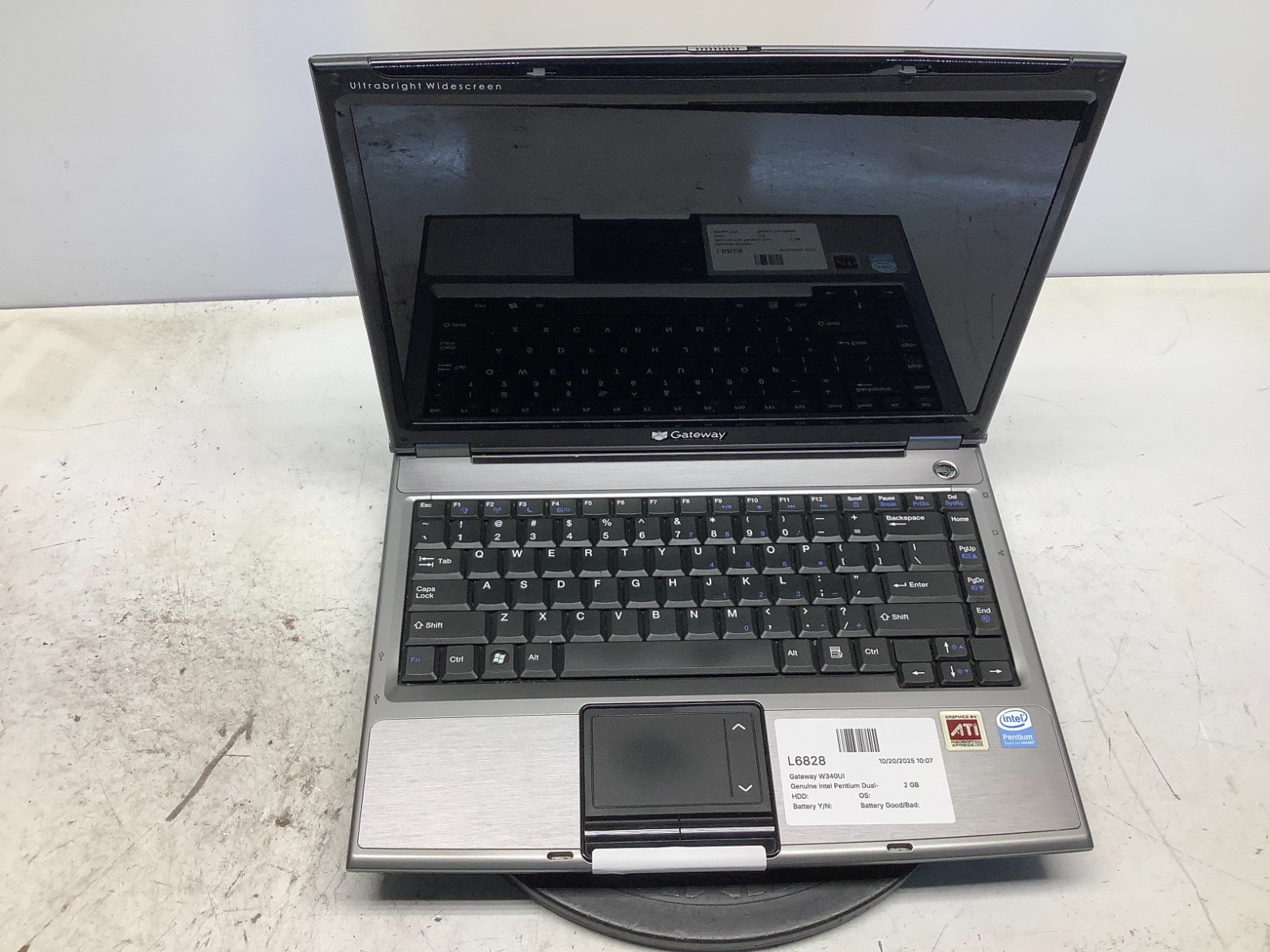 Gateway W340UI Intel Pentium Dual-Core 1600MHz 2 GB NO HDD