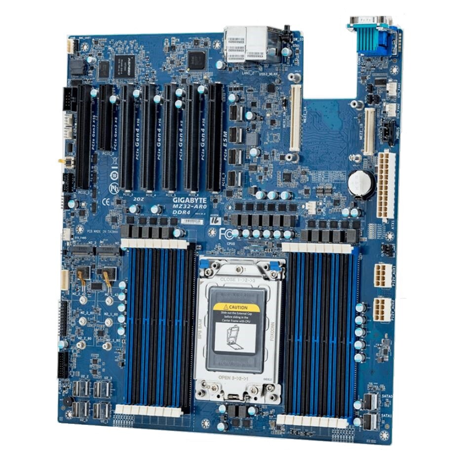 Gigabyte MZ32-AR0-00 Motherboard（Rev 3.0）Support AMD EPYC 7002/7003 Series CPU