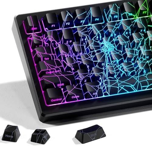 118 Keycap Set Spider Web Shine Through Keycaps for Mechanical Keyboard