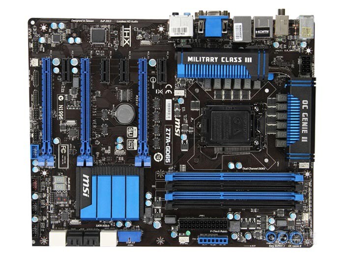 For MSI Z77A-GD65 motherboard Z77 LGA1155 4*DDR3 32G HDMI+DVI+VGA ATX Tested ok