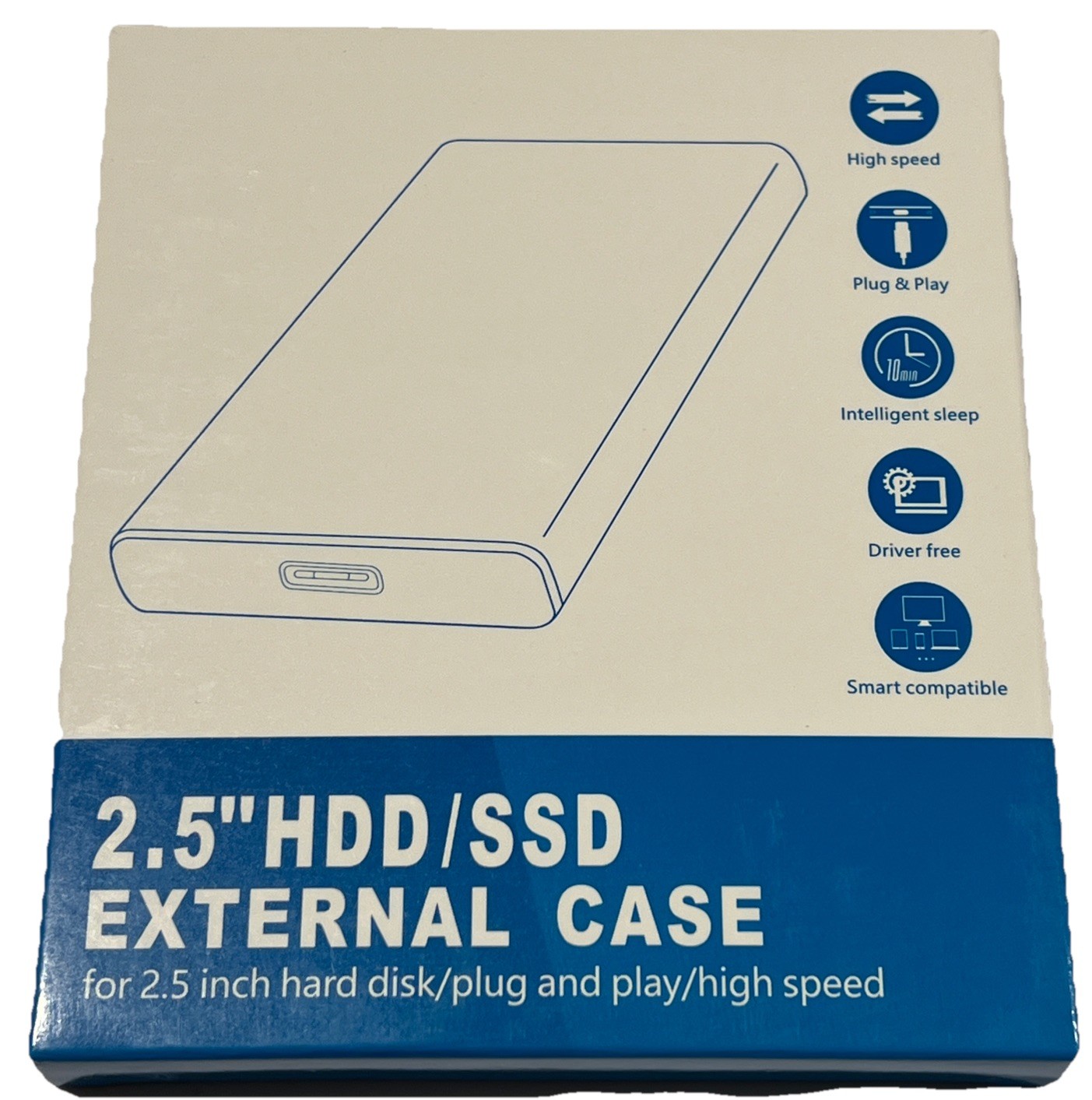 2.5" HDD/SSD External case Plug & Play-High Speed-USB 3.0-400GB Mac Or Windows