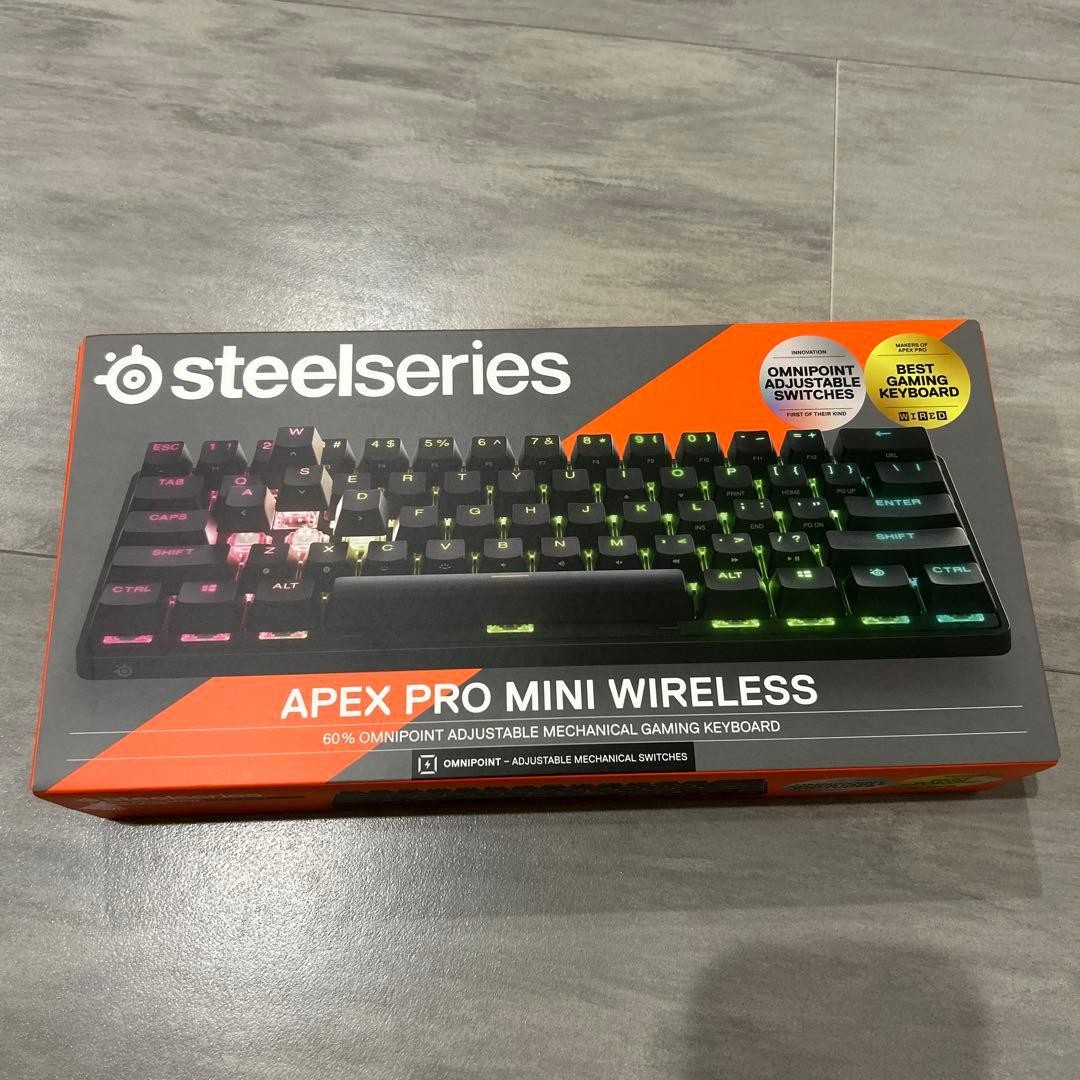 SteelSeries APEX PRO MINI WIRELESS 60 OmniPoint PBT Double Shot Keyboard